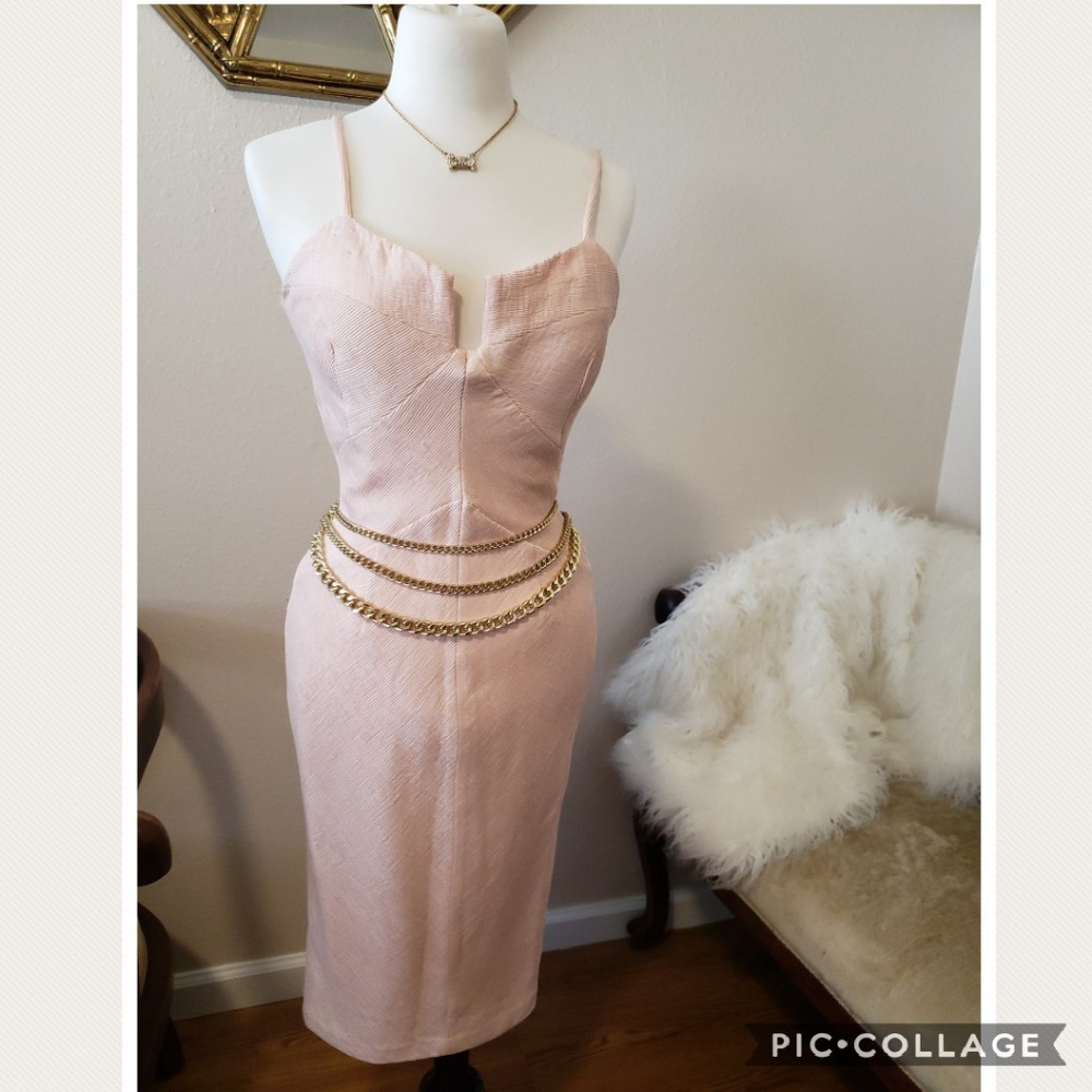 Pure Navy  Pink Low Plug Zip Dress